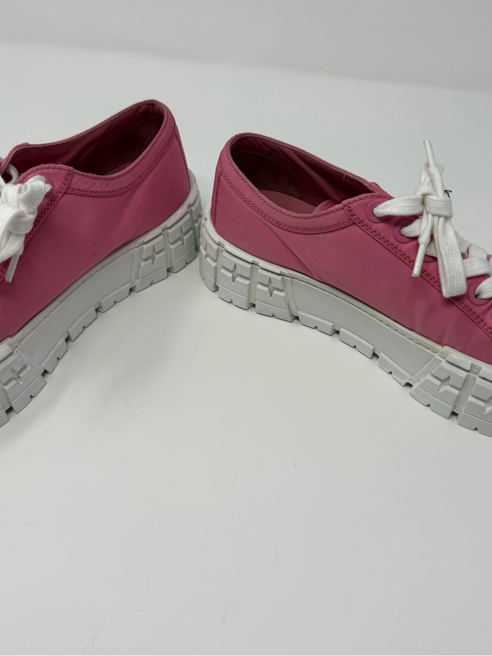 Prada Hot Pink Platform Lace-Up Sneakers - Picture 16 of 16